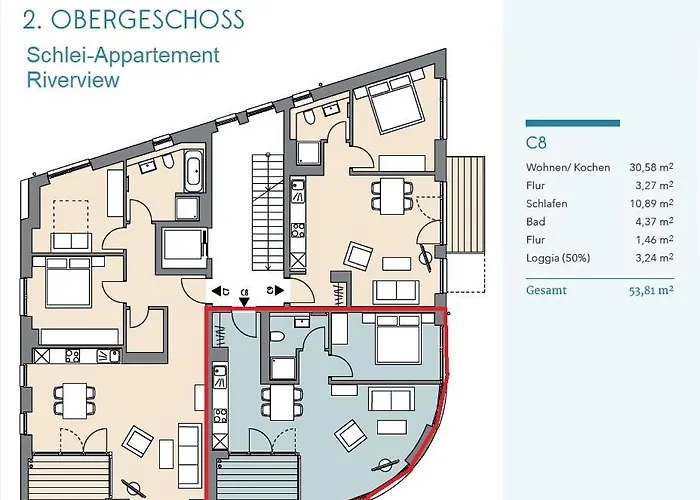 Appartement Schlei-appartement Riverview - C8 Kappeln